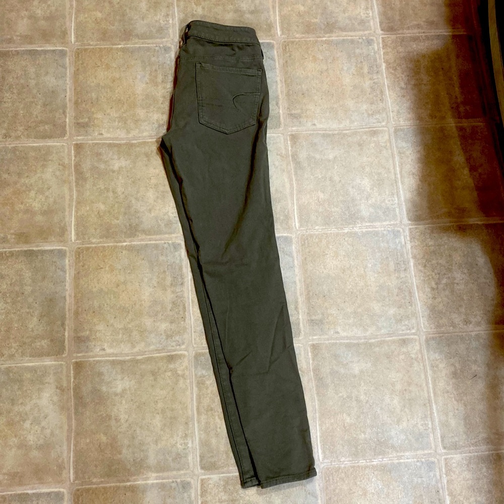 Olive Green AE jeggings